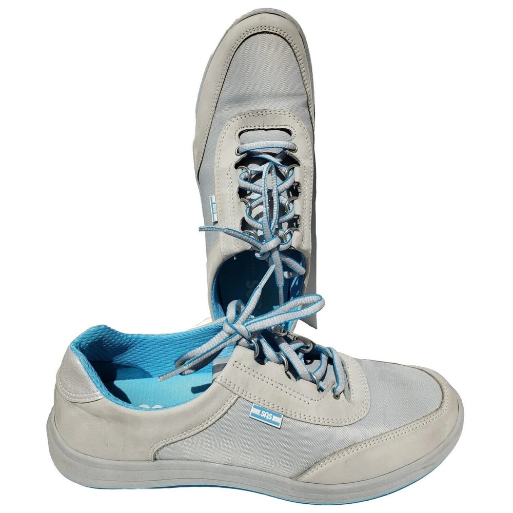 SAS Sneakers Women's 8N Narrow Blue & Gray Genuine Superior Leather Suede Uppers